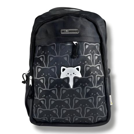 Рюкзак школьный с карманом для ноутбука и принтом котиков