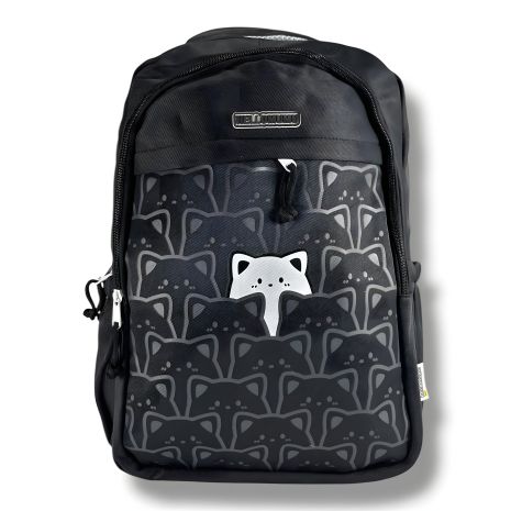 Шкільний рюкзак для дівчаток з кишенею для ноутбука і котячим принтом