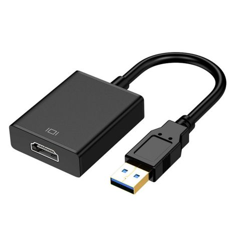 USB–HDMI адаптер з чіпом FL2000 — зовнішня відеокарта, дротовий екран, USB 3.0