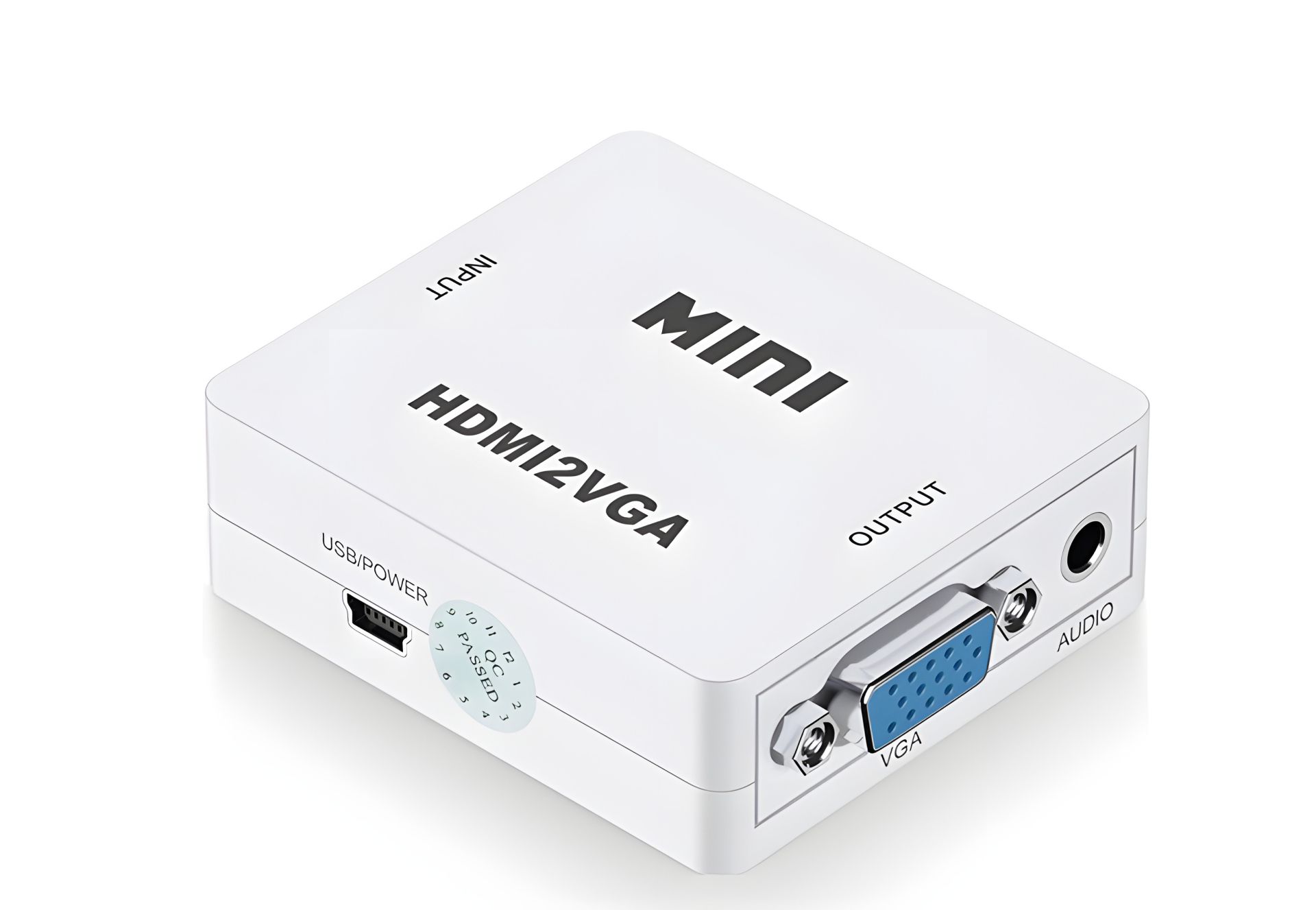 Міні HDMI-VGA адаптер з аудіо HDMI2VGA 1080P для ПК, ноутбука, проєктора, телевізора Міні HDMI-VGA адаптер з аудіо HDMI2VGA 1080P для ПК, ноутбука, проєктора, телевізора