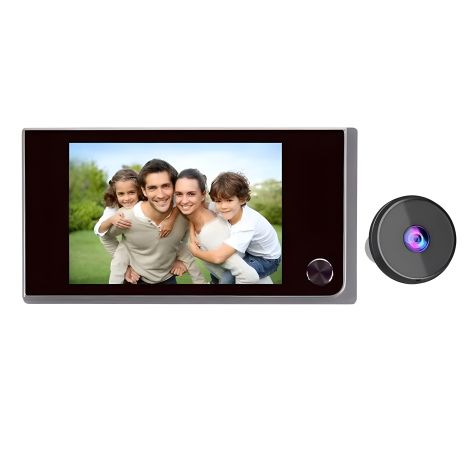 Цифрове дверне відеовічко Kivos SF515 з 3,5" екраном, чорне Цифрове дверне відеовічко Kivos SF515 з 3,5" екраном, чорне