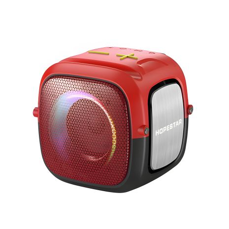 Портативна колонка HOPESTAR PPARTYONE MINI, RGB, IPX5, 5W, TF, TWS, USB, AUX, BT5.0, Black-red Портативна колонка HOPESTAR PPARTYONE MINI, RGB, IPX5, 5W, TF, TWS, USB, AUX, BT5.0, Black-red