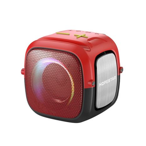 Портативна колонка HOPESTAR PPARTYONE MINI, RGB, IPX5, 5W, TF, TWS, USB, AUX, BT5.0, Black-red Портативна колонка HOPESTAR PPARTYONE MINI, RGB, IPX5, 5W, TF, TWS, USB, AUX, BT5.0, Black-red