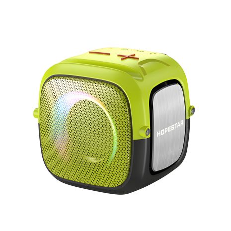 Портативна колонка HOPESTAR PPARTYONE MINI, RGB, IPX5, 5W, TF, TWS, USB, AUX, BT5.0, Black-green Портативна колонка HOPESTAR PPARTYONE MINI, RGB, IPX5, 5W, TF, TWS, USB, AUX, BT5.0, Black-green