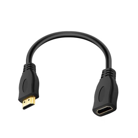 Кабель-Удлинитель HDMI |F-to-M| 4K 60Hz 0.3m (30cm) Black