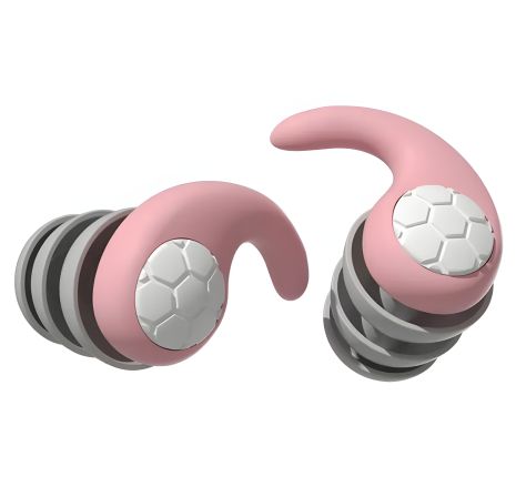 Шумопоглащающие ушные затычки, герметичные, силиконовые, в кейсе, спираль, для сна, спорта, работы, поездок, pink-grey