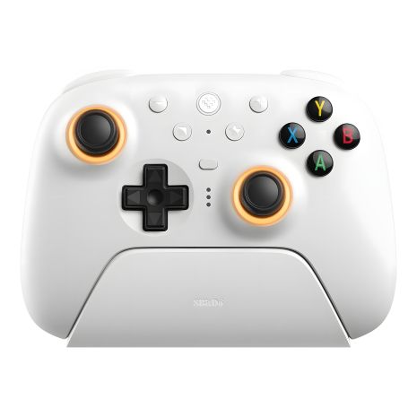 Белый Gamepad 8bitdo Ultimate 2 для Windows и Android, TMR Game Controller