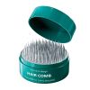Компaктний грeбiнeць-маcaжер для волосся Pocket Hair Brush кишеньковий круглий зелений Компaктний грeбiнeць-маcaжер для волосся Pocket Hair Brush кишеньковий круглий зелений