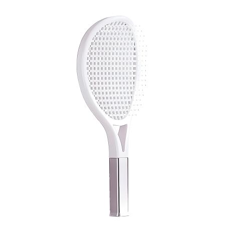 Массажная щетка-браш Tennis Style Hair Brush для всех типов волос ультрамягкая белая