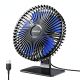 USB вентилятор GAIATOP TF61, 13.5см, 3 швидкості, USB 5V 1м, Black-Blue