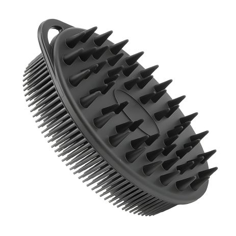 Двойная массажная щетка-мочалка для тела и волос, черная Двойная массажная щетка-мочалка для тела и волос, черная