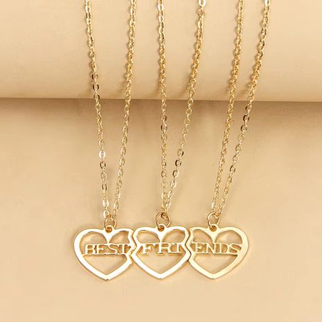 Кулоны тройные best friends forever подвески Тройной кулон для трех друзей подруг в виде сердца