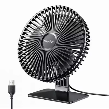 Вентилятор GAIATOP TF61, 3 скорости, 13.5cm, USB 5V 1m, черный