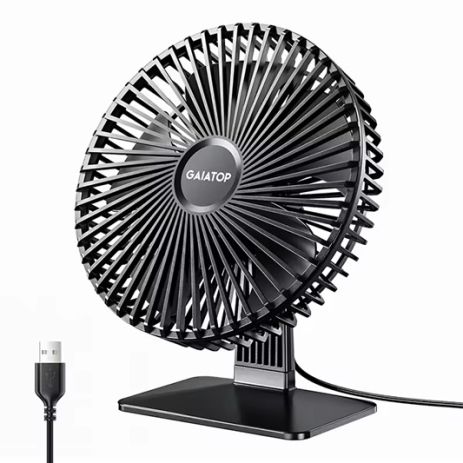 Вентилятор GAIATOP TF61, 13.5cm, 3 швидкості, USB 5V 1m, Black