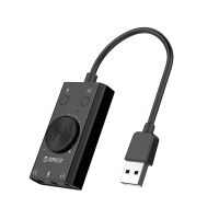 Зовнішня звукова карта ORICO SC2 3-в-1 USB, з контролером, чорна