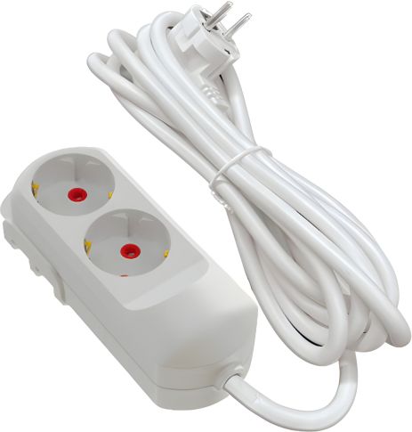 Розширювач мережі: L = 2 м, з 2 гніздами заземлення VIROK 09V202