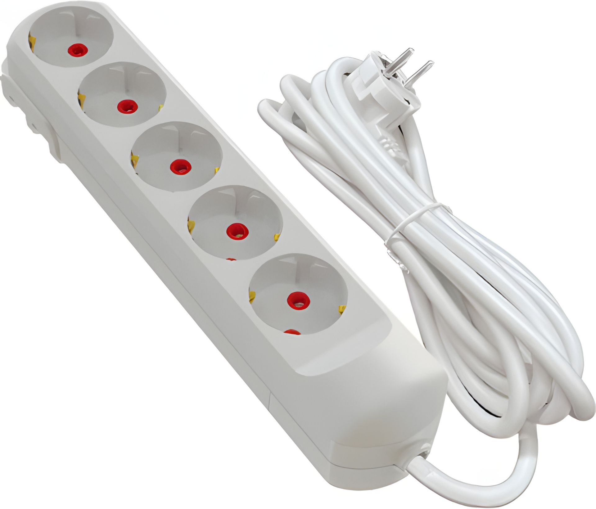 Удлинитель на 3 м с 5 заземленными розетками VIROK 09V233 Удлинитель на 3 м с 5 заземленными розетками VIROK 09V233