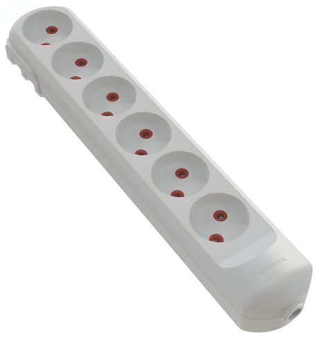 Pad Network: подовжувач з 6 гніздами без заземлення VIROK 09V140