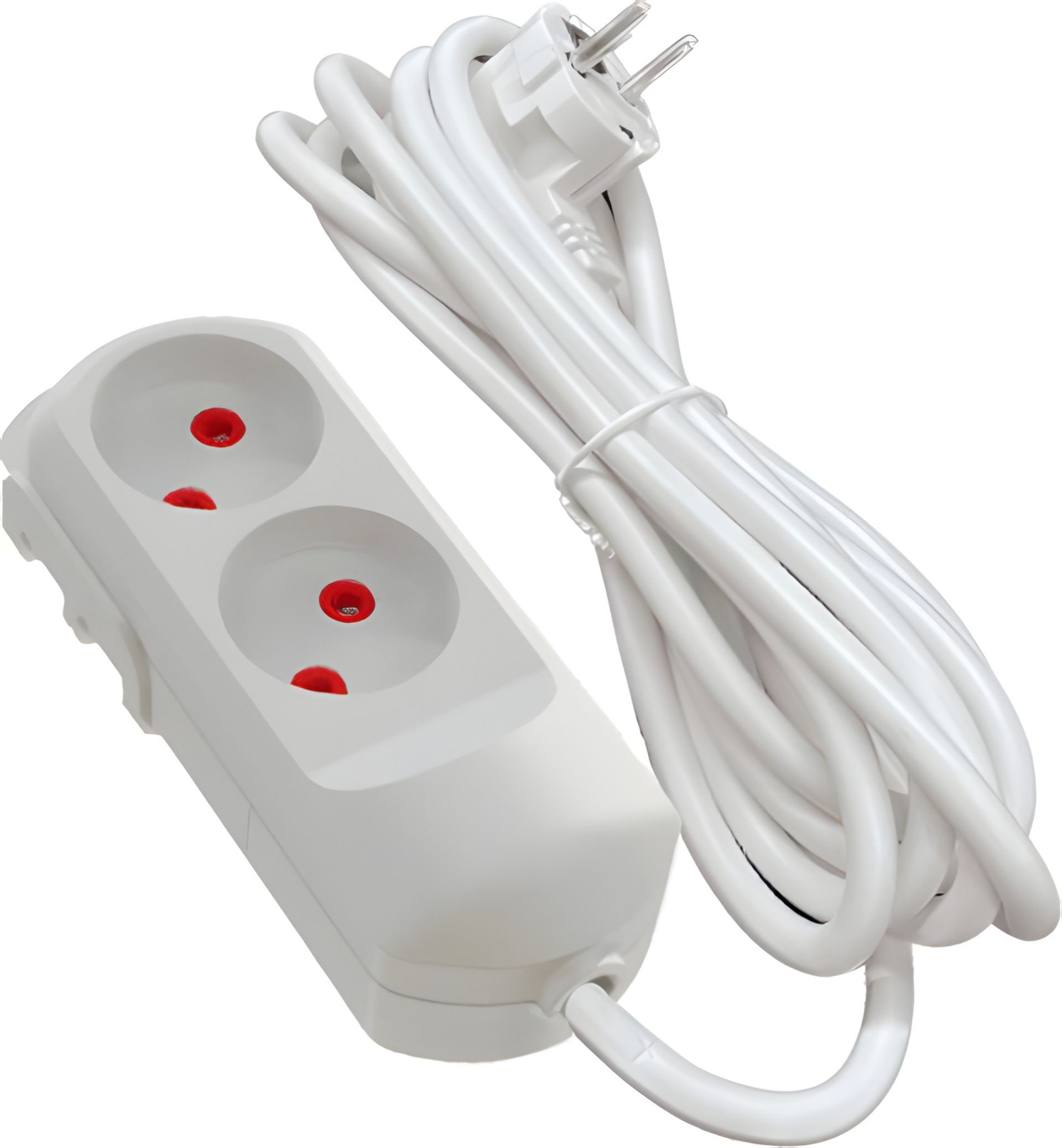 Сетевое удлинение: длина = 3 м, с 2 розетками без заземления VIROK 09V103 Сетевое удлинение: длина = 3 м, с 2 розетками без заземления VIROK 09V103