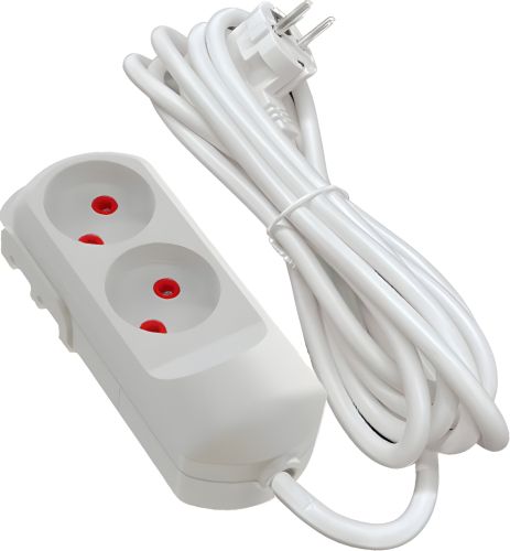 Сетевое Расширение: длина 2 м, 2 Гнезда без Заземления VIROK 09V102 Сетевое Расширение: длина 2 м, 2 Гнезда без Заземления VIROK 09V102