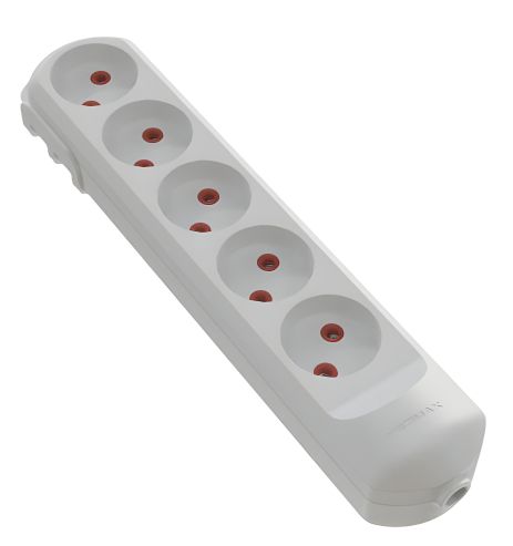 Мережевий фільтр Pad Network з 5 гніздами без заземлення VIROK 09V130