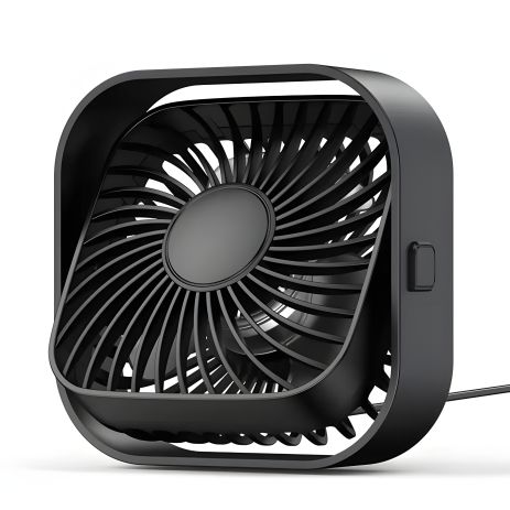 TOPK K51 USB Fan (8.5cm, 3 скорости, USB 5V 1m, 5W, 360 град.) black TOPK K51 USB Fan (8.5cm, 3 скорости, USB 5V 1m, 5W, 360 град.) black