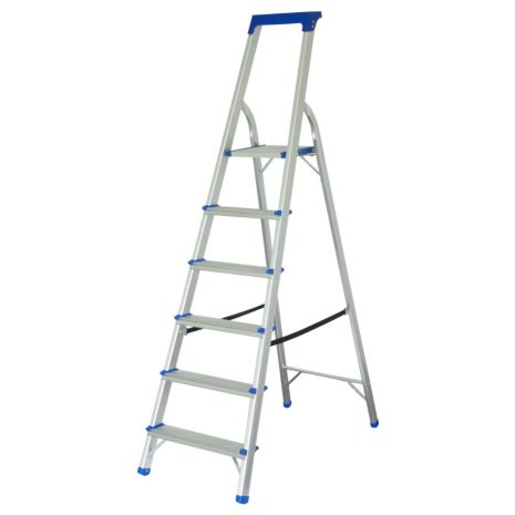 Драбина алюмінієва 6 ступенів 1.80м SIGMA 5036644 Драбина алюмінієва 6 ступенів 1.80м SIGMA 5036644