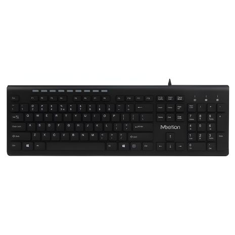 Дротова клавіатура Meetion Wired Standard Multimedia Ultrathin Keyboard K842, RU, EN розкладки, USB, 1.5m, black