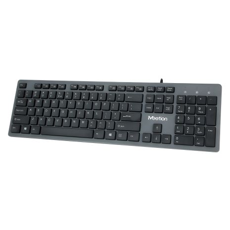 Дротова клавіатура Meetion USB Standard Chocolate Ultrathin Keyboard K841, Ukr, RU, EN розкладки, USB, 1.5m, black