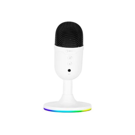 Дротовий ігровий мікрофон RGB MARVO MIC-06, AUX, USB, 1.7m, white