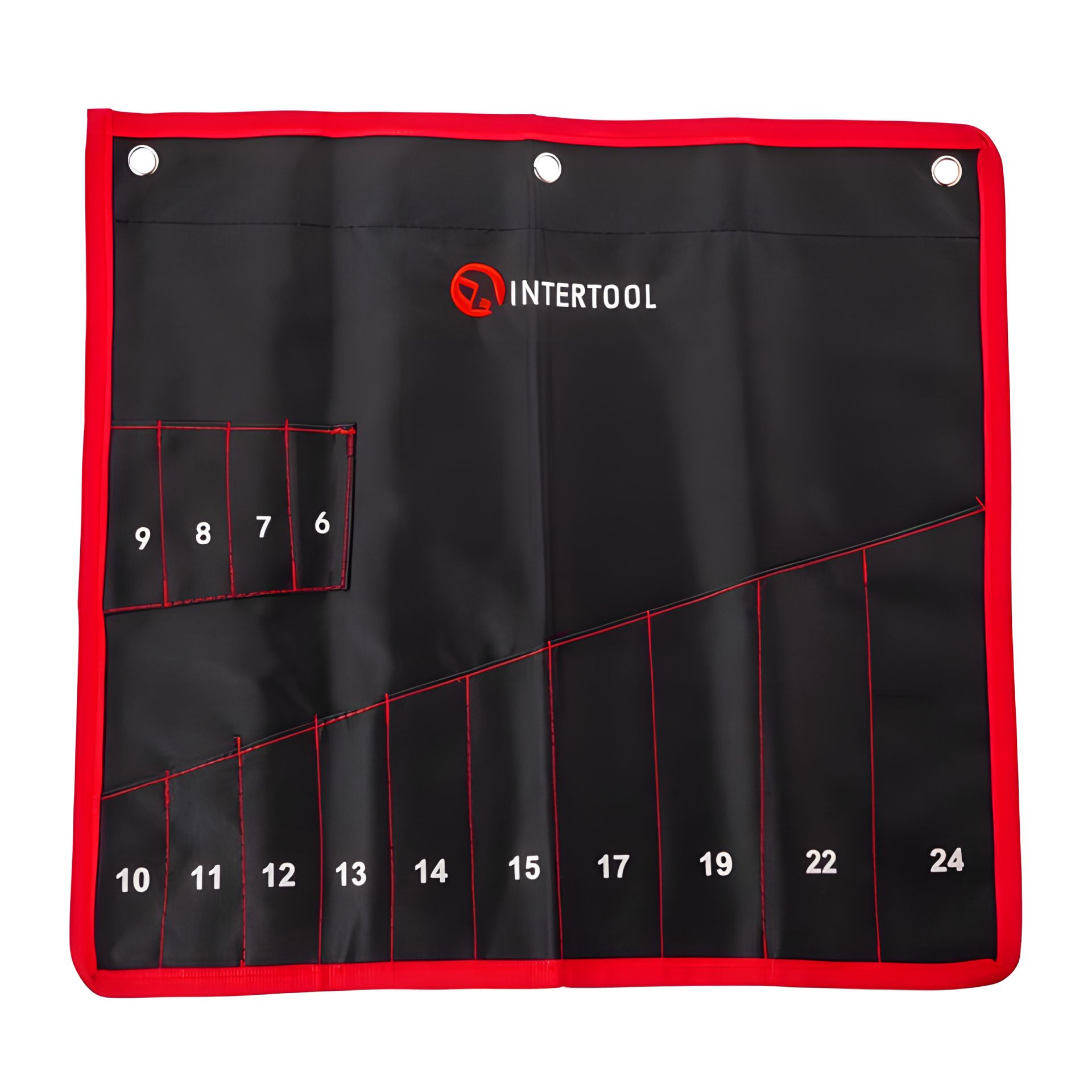 14-кишеньковий чохол для гайкових ключів INTERTOOL BX-9009, 430мм х 430мм 14-кишеньковий чохол для гайкових ключів INTERTOOL BX-9009, 430мм х 430мм