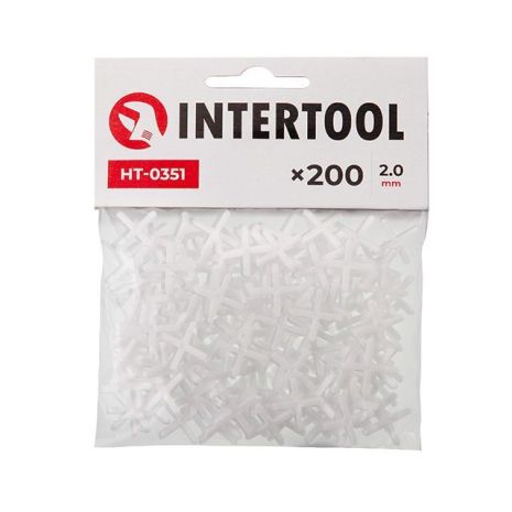 Набір дистанційних хрестиків для плитки 2.0 мм /200шт INTERTOOL HT-0351