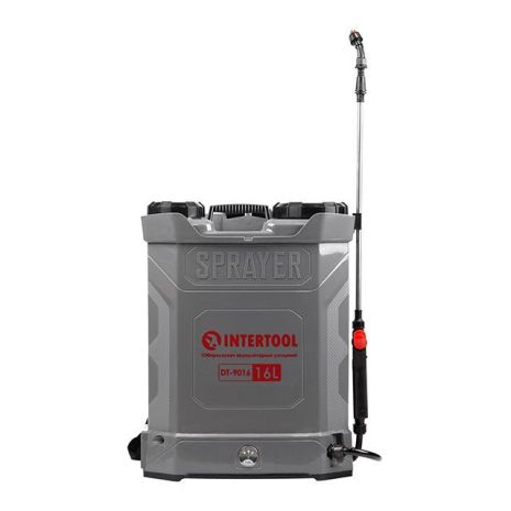 Обприскувач акумуляторний ранцевий 16 л, 3.1 л/хв, батарея 12 В/8 Аг INTERTOOL DT-9016