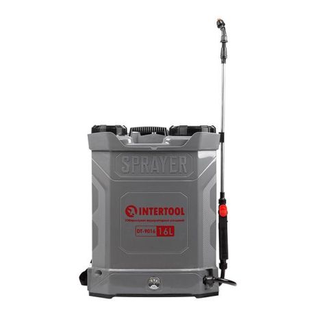Обприскувач акумуляторний ранцевий 16 л, 3.1 л/хв, батарея 12 В/8 Аг INTERTOOL DT-9016