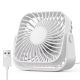 Вентилятор TOPK K52 USB (8.5cm, 3 швидкості, USB 5V 1m, 5W, 360град.) white