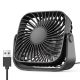 Вентилятор TOPK K52 USB (8.5cm, 3 швидкості, USB 5V 1m, 5W, 360град.) black