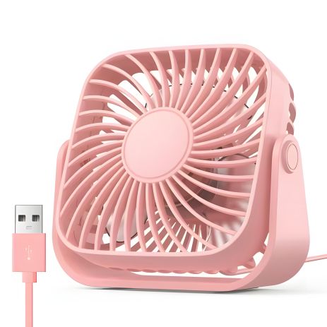 USB вентилятор TOPK K52 (8.5cm, 3 режими, USB 5V 1m, 5W, 360°) pink USB вентилятор TOPK K52 (8.5cm, 3 режими, USB 5V 1m, 5W, 360°) pink