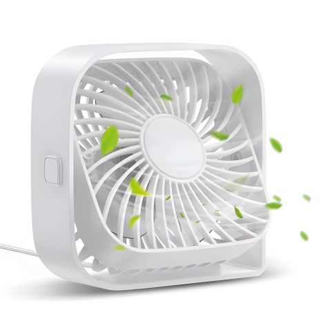 Вентилятор TOPK K50 USB (8.5cm, 3 швидкості, USB 5V 1m, 5W, 360град.) white Вентилятор TOPK K50 USB (8.5cm, 3 швидкості, USB 5V 1m, 5W, 360град.) white