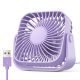 Вентилятор TOPK K52 USB (8.5cm, 3 швидкості, USB 5V 1m, 5W, 360град.) purple