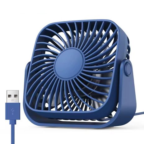 Вентилятор TOPK K52 USB (8.5cm, 3 швидкості, USB 5V 1m, 5W, 360град.) dark-blue Вентилятор TOPK K52 USB (8.5cm, 3 швидкості, USB 5V 1m, 5W, 360град.) dark-blue