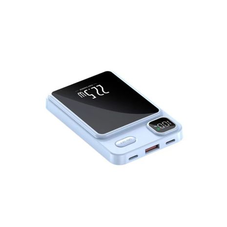 Power Bank 20000mAh Магнітний Бездротовий Акумулятор 22.5W Black для iPhone, Xiaomi, Samsung синій