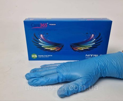 Перчатки Нитрил Синий(100шт) SX "CARE 365" (1 пачка)