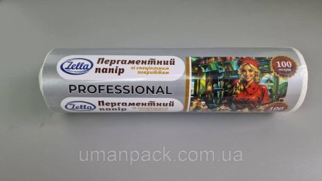 Пергамент для выпечки (100м*28см) Zella белый силиконовый (1 рул)