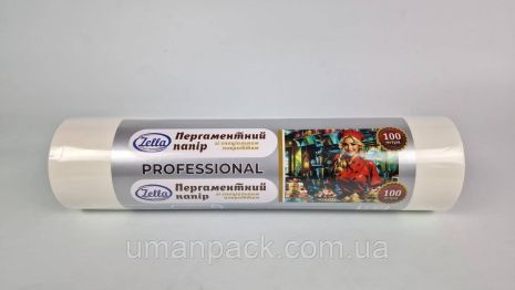 Пергамент для випікання (100 м*38 см) Zella білий силіконовий (1 рул)