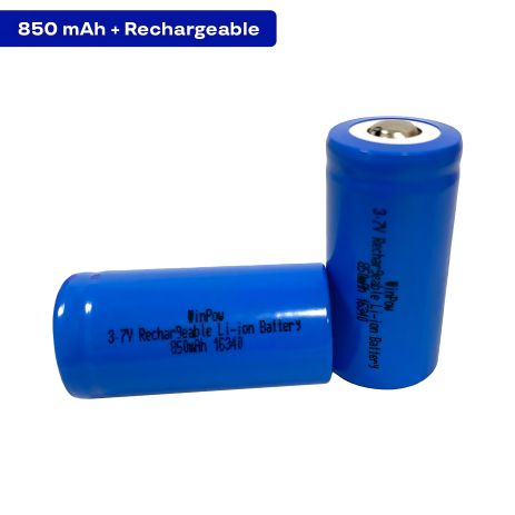 Літієва акумуляторна батарея CR123A/16340 850mAh 3.7V Lithium Літієва акумуляторна батарея CR123A/16340 850mAh 3.7V Lithium