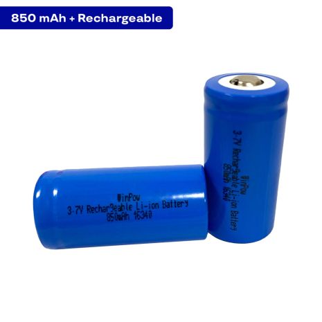 Акумуляторна батарея літієва CR123A/16340 850mAh 3.7V Lithium  Акумуляторна батарея літієва CR123A/16340 850mAh 3.7V Lithium