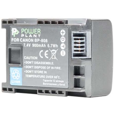 Аккумулятор PowerPlant Canon BP-808 Chip 900mAh