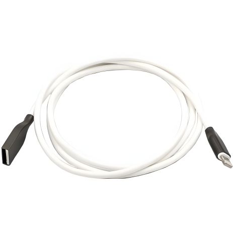 PowerPlant Кабель USB - Lightning, 1 метр, силиконовый, белый PowerPlant Кабель USB - Lightning, 1 метр, силиконовый, белый