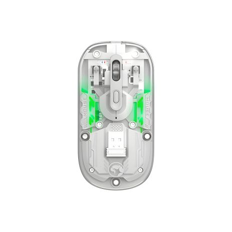 Бездротова миша MARVO Wireless Mouse M808W, 2.4G, BT5.1, 1000-1600dpi, прозора
