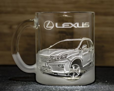 Чашка для чая и кофе с гравировкой фото автомобиля Lexus RX